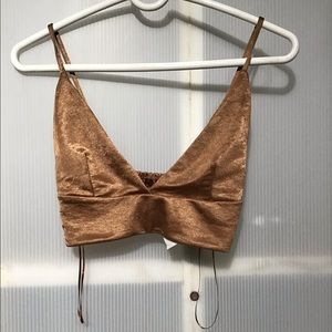 Zara satin crop top